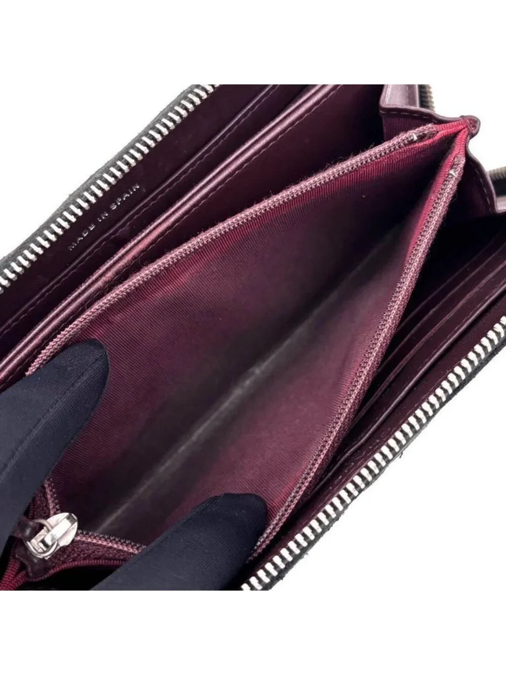 Chanel Quilted Lambskin Zip Around Wallet Black